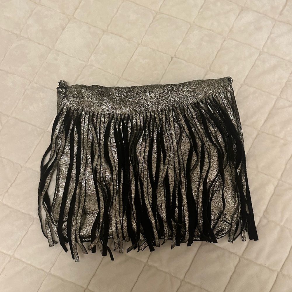 Zara Metallic Fringe Crossbody Purse - Picture 2 of 5